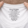 Custom Inside Neck Print T-Shirt - Personalized Birthday Gifts For Daughter - You’ll Never Walk Alone