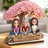 Custom 2-Layered Wooden Plaque - Personalized Mother's Day Birthday Gifts For Mom, Daughter - A Bond That Blooms Forever