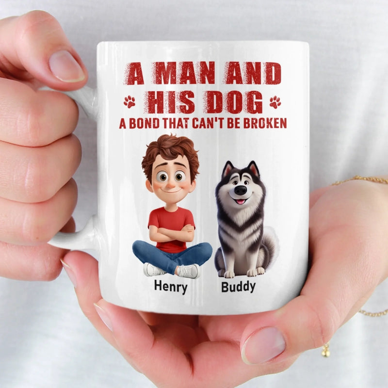 Custom Mug - Personalized Birthday Gifts For Dog Lovers, Dog Dad And Mom - My Dog Is My Happiness