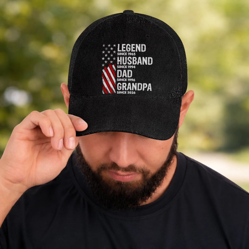 Custom Hat, All Over Print Classic Cap - Personalized Father's Day Birthday Gifts For Dad, Grandpa - Dad And Grandpa Our Heroes