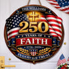 Custom Wood Sign - Personalized America 250th Anniversary Gifts For Mom, Dad, Brother, Sister, Kids - Strong Roots Bright Future