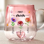 Custom Gradient Glass Mug - Personalized Birthday Gifts For Mom, Grandma - Always Mom, Now A Proud Grandma