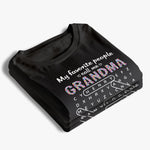 Custom Word Search Puzzle T-shirt, Premium T-shirt, Hoodie - Personalized Mother's Day Birthday Gifts For Mom, Grandma - My Favorite People Made Me Grandma