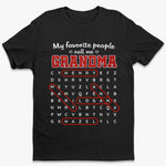 Custom Word Search Puzzle T-shirt, Premium T-shirt, Hoodie - Personalized Mother's Day Birthday Gifts For Mom, Grandma - Proud Member Of Grandma Club