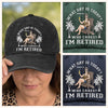 Custom Vintage Washed Denim Baseball Cap - Personalized Retirement Gifts For Women, Men - Finally Living On Island Time