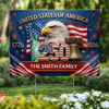 Custom Yard Sign - Personalized America 250th Anniversary Gifts For Mom, Dad, Brother, Sister, Kids - Stars, Stripes, And Freedom