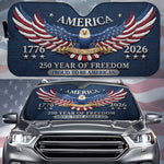 Custom Auto Windshield Sunshade, Car Window Protector - Personalized America 250th Anniversary Gifts For Women, Men - Proud To Be American