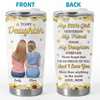 Custom Tumbler - Personalized Birthday Gifts For Daughter - Sunflower Love And Daughter Hugs