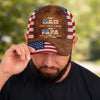 Custom Hat, All Over Print Classic Cap - Personalized Father's Day Birthday Gifts For Dad, Grandpa - Once A Dad, Now A Proud Grandpa