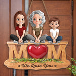 Custom Wood Sign - Personalized Mother's Day Birthday Gifts For Mom - Her Heart Holds Us All