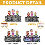 Custom Window Hanging Suncatcher Ornament - Personalized Mother's Day Birthday Gifts For Mom, Grandma - Little Moments, Big Grandma Love