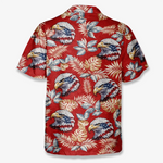 Custom Unisex Tropical Hawaiian Aloha Shirt - Personalized America 250th Anniversary Gifts For Women, Men - United In Brave Spirit 🇺🇸