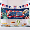 Custom Polyester Outdoor Banner - Personalized America 250th Anniversary Gifts For Mom, Dad, Brother, Sister, Kids - Built On Strength And Honor