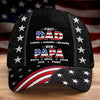 Custom Hat, All Over Print Classic Cap - Personalized America 250th Anniversary Father's Day Birthday Gifts For Dad, Grandpa - Promoted To Grandpa With Love