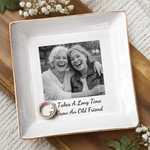 Custom Photo Jewelry Dish - Personalized Best Friend Birthday Gifts For Women, Besties, Sisters, BFF - Besties Through Every Era