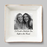 Custom Photo Jewelry Dish - Personalized Best Friend Birthday Gifts For Women, Besties, Sisters, BFF - Besties Through Every Era