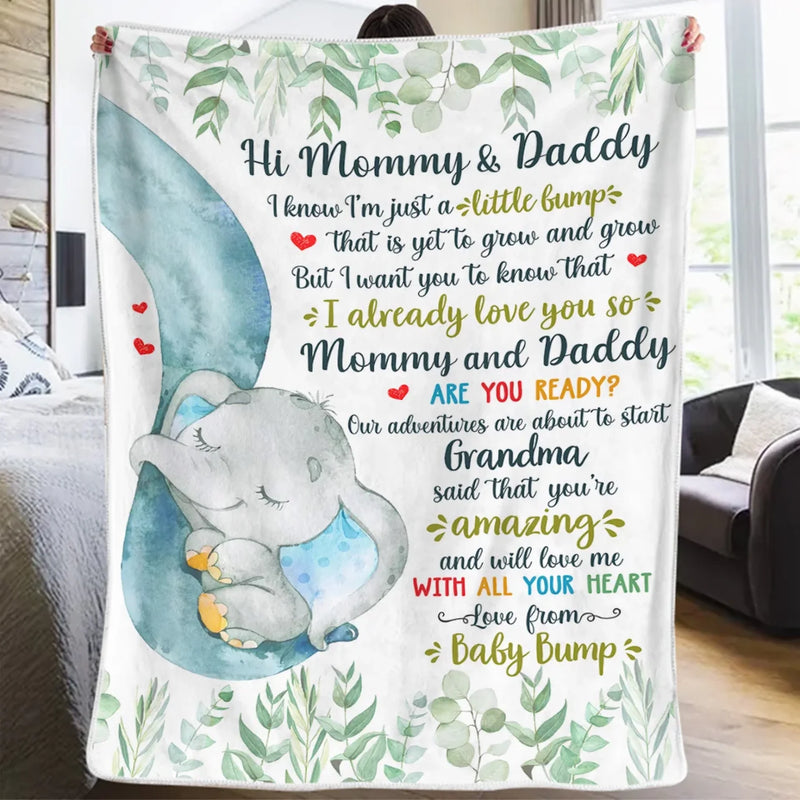 Custom Blanket - Personalized Baby Shower, Gender Reveal Gifts For New Moms, New Dads, New Parents - New Life, New Love, New Journey