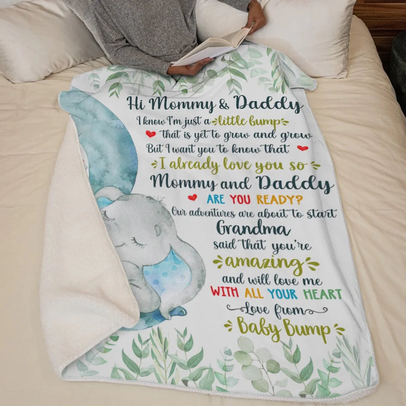 Custom Blanket - Personalized Baby Shower, Gender Reveal Gifts For New Moms, New Dads, New Parents - New Life, New Love, New Journey