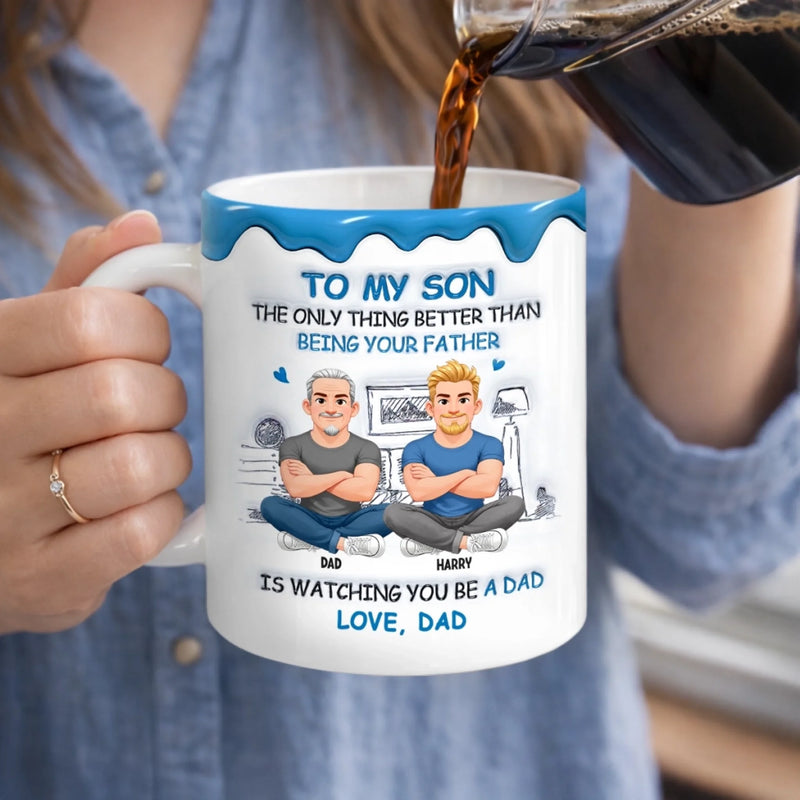Custom 3D Inflated Effect Printed Mug - Personalized Birthday Gifts For Son - My Son My Pride
