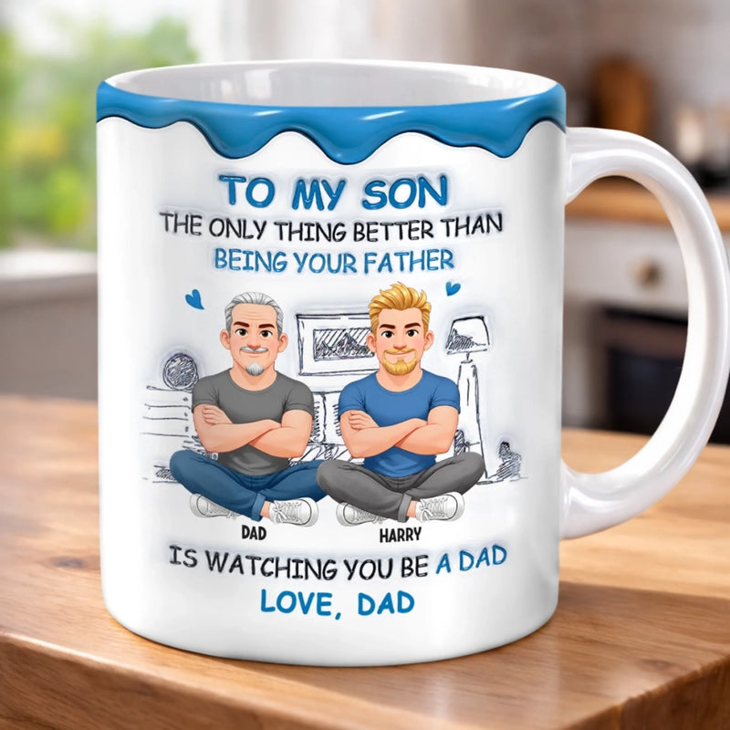 Custom 3D Inflated Effect Printed Mug - Personalized Birthday Gifts For Son - My Son My Pride
