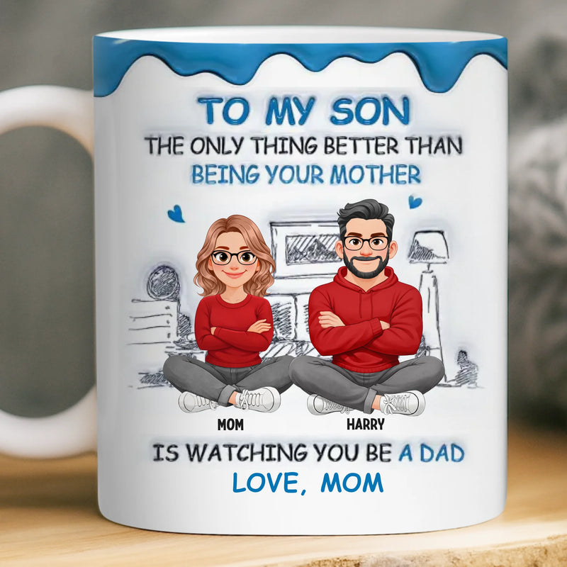 Custom 3D Inflated Effect Printed Mug - Personalized Birthday Gifts For Son - My Son My Pride