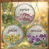Custom Stained Glass Window Hanging Suncatcher - Personalized Birthday Gifts For Women, Daughters, Besties, Sisters, BFF - Where Flowers And Memories Shine