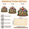 Custom 2-Layered Wooden Plaque - Personalized Father's Day Birthday Gifts For Dad, Grandpa - Strong Love Of A Father