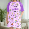 Custom Women's Sleep Tee - Personalized Mother's Day Birthday Gifts For Mom, Grandma - All Love Leads To Nana
