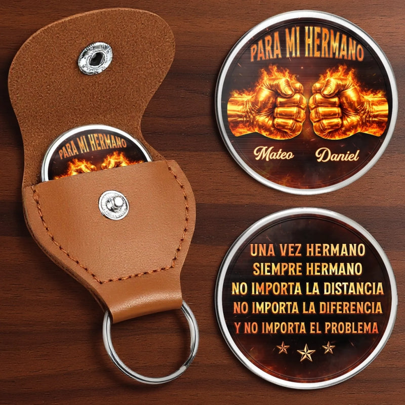 Abrazo De Bolsillo Personalizado – Regalo De Cumpleaños Personalizado Para Tu Hermano - Para Siempre Fuertes Como Hermanos