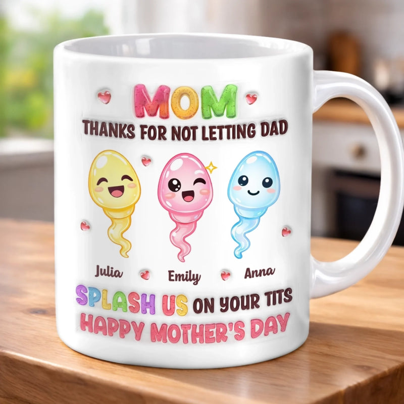 Custom 3D Inflated Effect Printed Mug - Personalized Funny Mother's Day Birthday Gifts For Mom - Chaos Never Looked This Cute