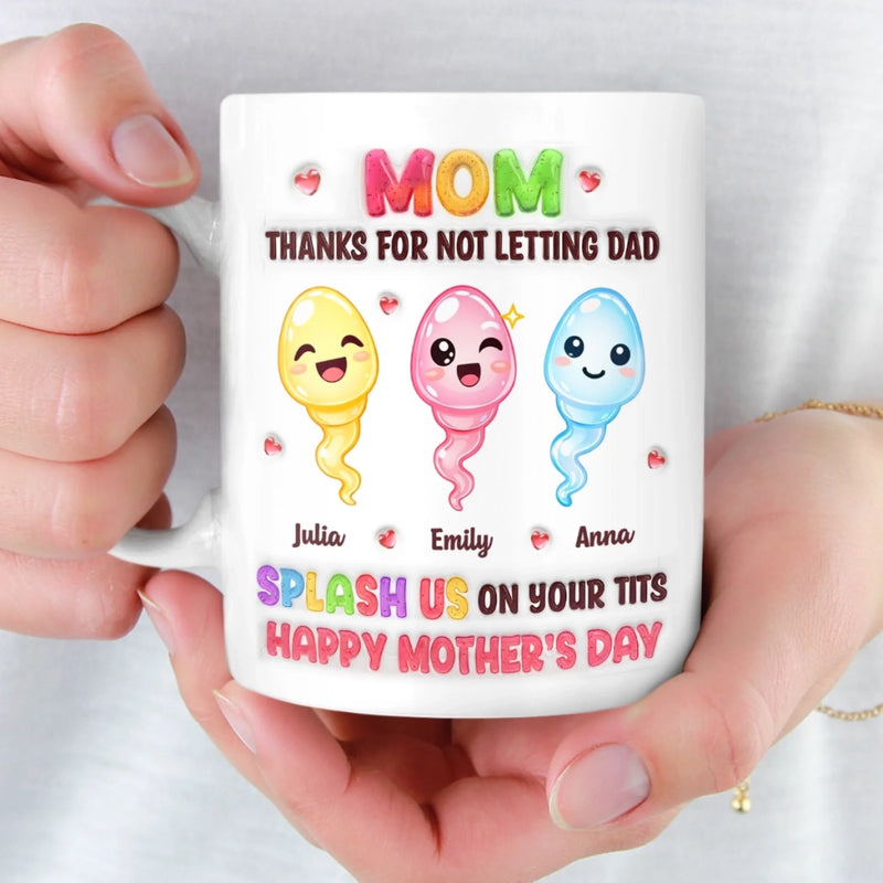 Custom 3D Inflated Effect Printed Mug - Personalized Funny Mother's Day Birthday Gifts For Mom - Chaos Never Looked This Cute