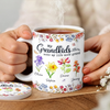Custom 3D Inflated Effect Printed Mug And Coaster Set - Personalized Mother's Day Birthday Gifts For Mom, Grandma - Grandkids Make Life Bloom