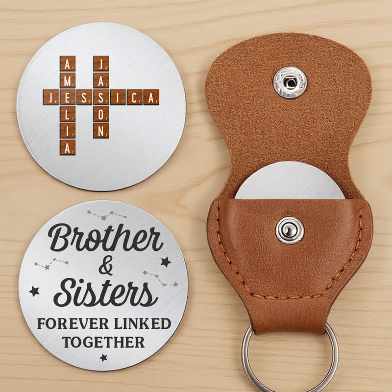 Custom Scrabble Pocket Hug - Personalized Birthday Gifts For Brother, Sister - Forever Linked Together
