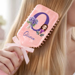 Custom Birth Month Flower Paddle Hair Brush - Personalized Thank You Birthday Gifts For Her, Friends, Sisters, Daughters, Mother, Bridesmaid - A Sweet Touch Of Her Own