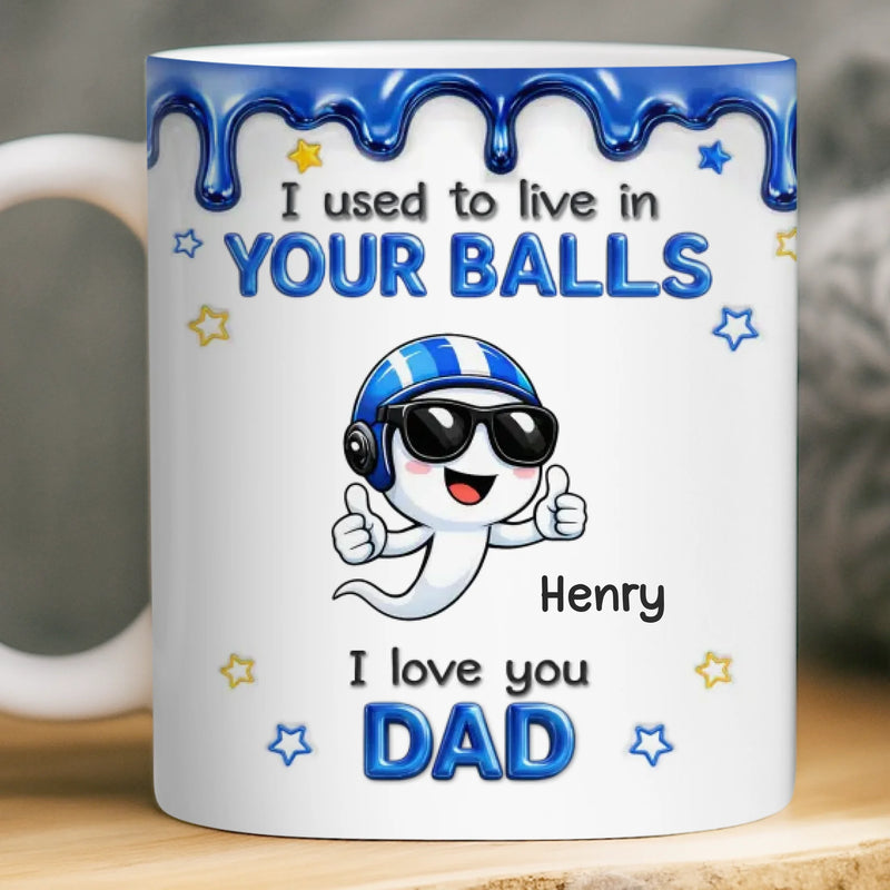 Custom 3D Inflated Effect Printed Mug - Personalized Funny Father's Day Birthday Gifts For Dad - Thank You For Being Our Rock