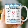 Custom 3D Inflated Effect Printed Mug - Personalized Funny Father's Day Birthday Gifts For Dad - So Glad To Be Your Kids