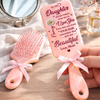 Custom Birth Month Flower Paddle Hair Brush - Personalized Birthday Gifts For Daughter - A Sweet Reminder She Can Hold