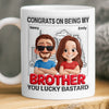 Custom 3D Inflated Effect Printed Mug - Personalized Birthday Gifts For Brother - Brothers Stand Side By Side