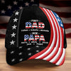 Custom Hat, All Over Print Classic Cap - Personalized Father's Day Birthday Gifts For Dad, Grandpa - Dad Strength Guides Our Way