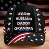 Custom Hat, All Over Print Classic Cap - Personalized Father's Day Birthday Gifts For Dad, Grandpa - Dads Get Promoted To Grandpa