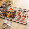 Custom Home Decor Decorative Mat -  Personalized Anniversary Wedding Camping Gifts For Campers, Husband And Wife, Him And Her - Gather Around Our Fire Pit