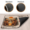 Custom Home Decor Decorative Mat -  Personalized Anniversary Wedding Camping Gifts For Campers, Husband And Wife, Him And Her - Gather Around Our Fire Pit