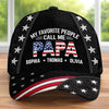 Custom Hat, All Over Print Classic Cap - Personalized Father's Day Birthday Gifts For Dad, Grandpa - Dad Love Stays Forever