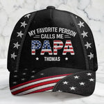 Custom Hat, All Over Print Classic Cap - Personalized Father's Day Birthday Gifts For Dad, Grandpa - Dad Love Stays Forever