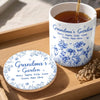 Custom 3D Inflated Effect Printed Mug And Coaster Set - Personalized Mother's Day Birthday Gifts For Mom, Grandma - Garden Of Love
