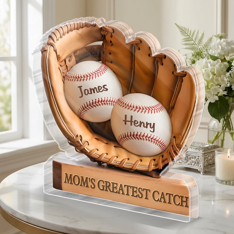 Custom Acrylic Plaque - Personalized Mother's Day,  Father's Day Gifts For Mom, Grandma, Dad, Grandpa - From Little League To Lifelong Love