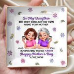 Custom 3D Inflated Effect Printed Full-Print Jewelry Dish - Personalized Mother's Day Birthday Gifts For Daughter - A Bond Forever In Bloom