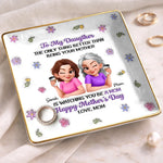 Custom 3D Inflated Effect Printed Full-Print Jewelry Dish - Personalized Mother's Day Birthday Gifts For Daughter - A Bond Forever In Bloom