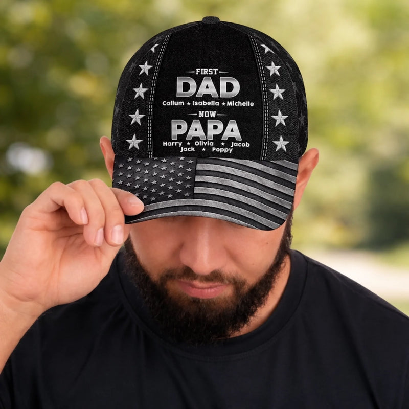 Custom Hat, All Over Print Classic Cap - Personalized Father's Day Birthday Gifts For Dad, Grandpa - A Legacy Of Growing Love