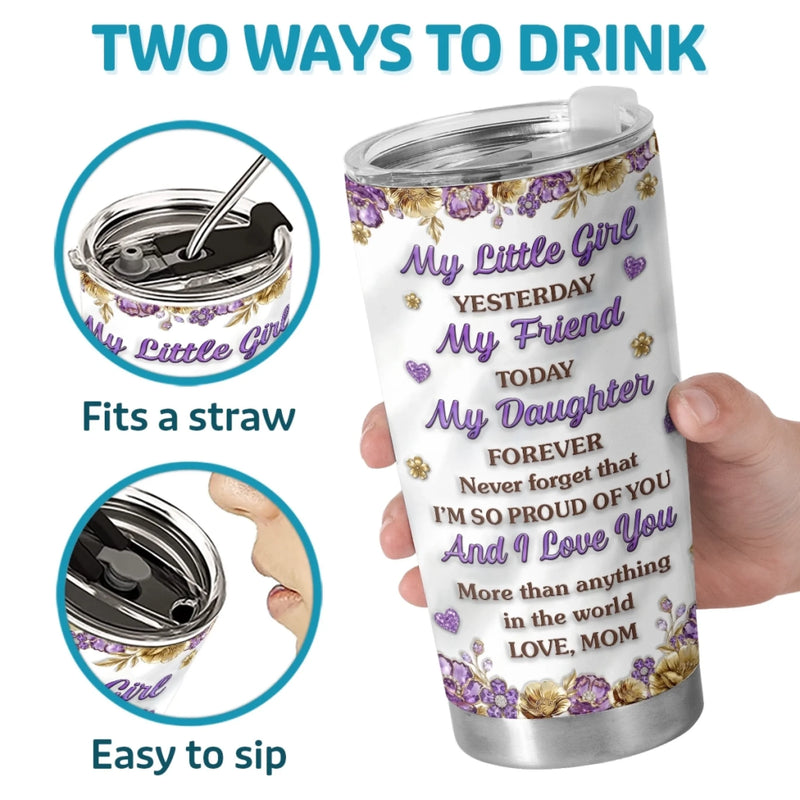 Custom Tumbler - Personalized Birthday Gifts For Daughter - A Forever Bond Wrapped In Love